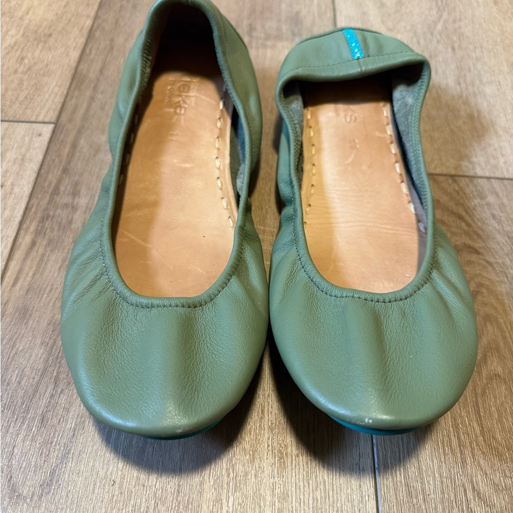 Tieks | Olive Leather Ballet Flats Sz 11